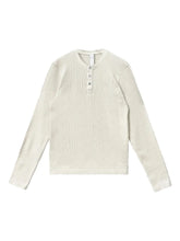 Chrome Hearts logo embroidered waffle henley collar shirt