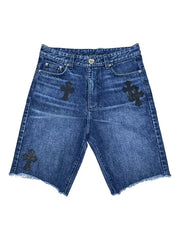 Chrome Hearts patch-detail denim shorts