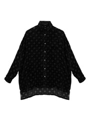Chrome Hearts Mahal Kita monogram cross velvet shirt