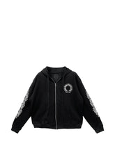 Chrome Hearts Thermal Floral Horseshoe Zip Up "Black"