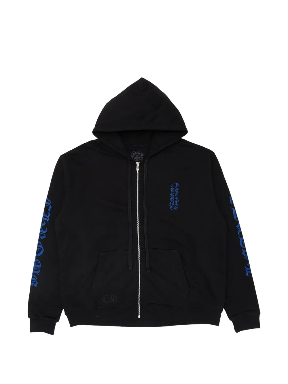 Chrome Hearts logo-print zip-up hoodie