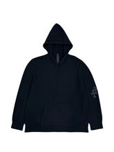 Chrome Hearts leather-patch cashmere hoodie