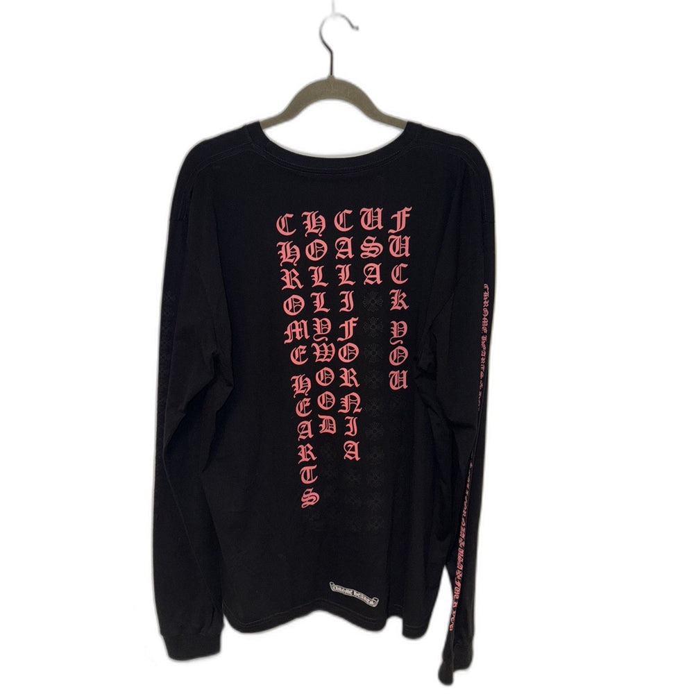 Chrome Hearts L/S Tee Black/Pink Hollywood