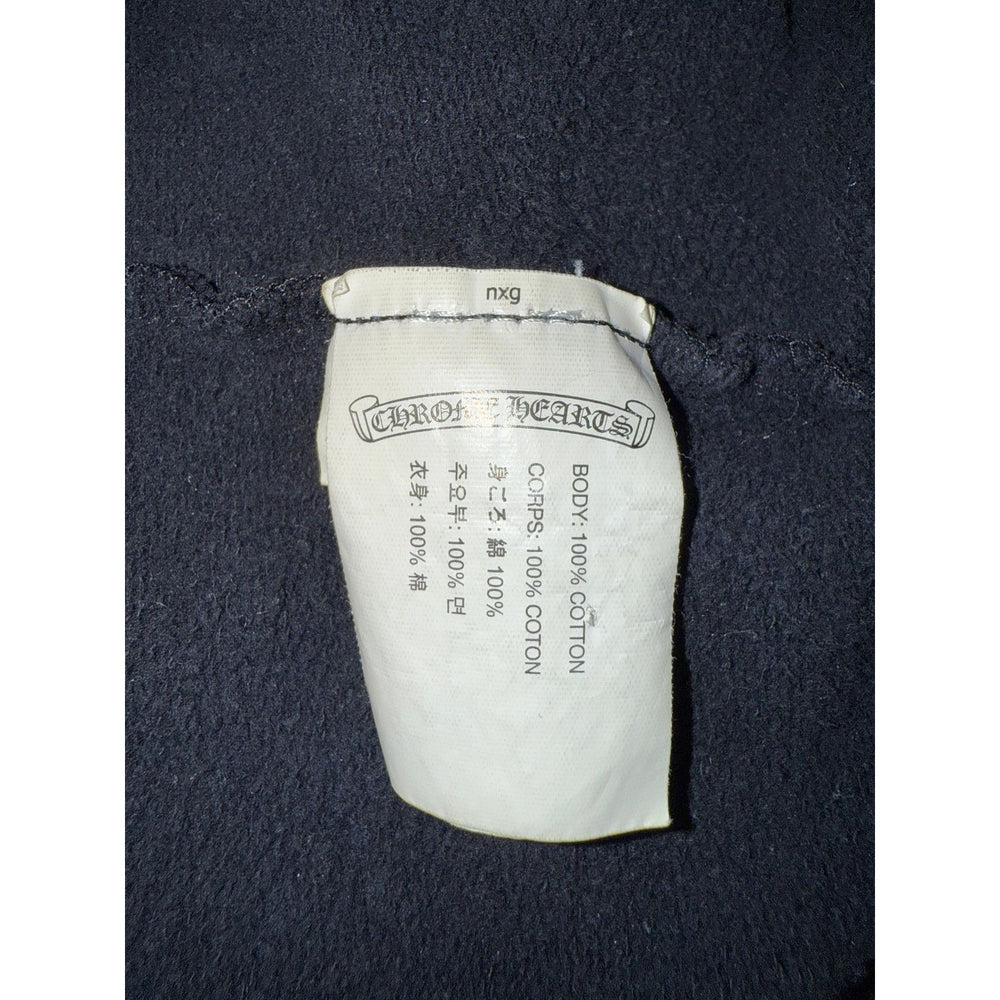 Chrome Hearts Hoodie Black Horseshoe Floral Sleeve