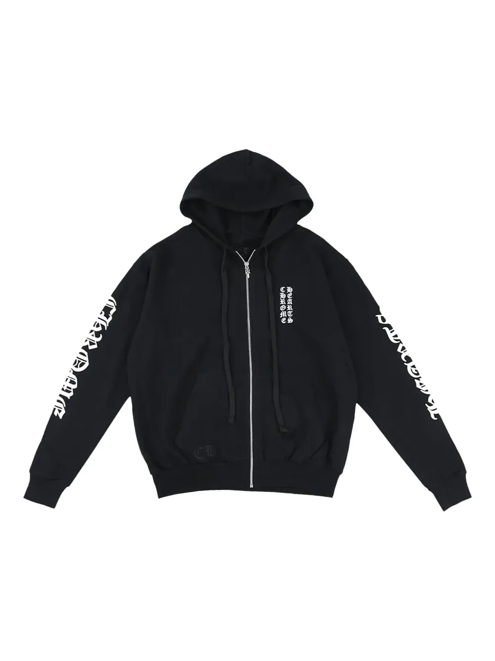 Chrome Hearts logo-print zip-up hoodie