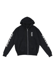 Chrome Hearts logo-print zip-up hoodie