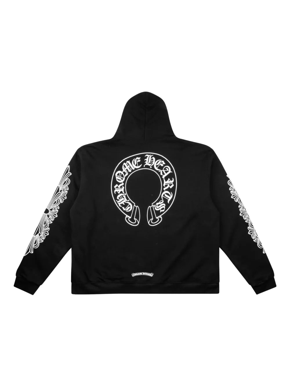 Chrome Hearts horseshoe-print zip-up hoodie