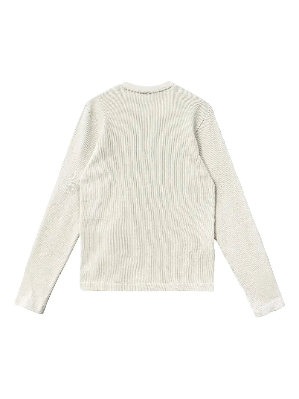 Chrome Hearts logo embroidered waffle henley collar shirt