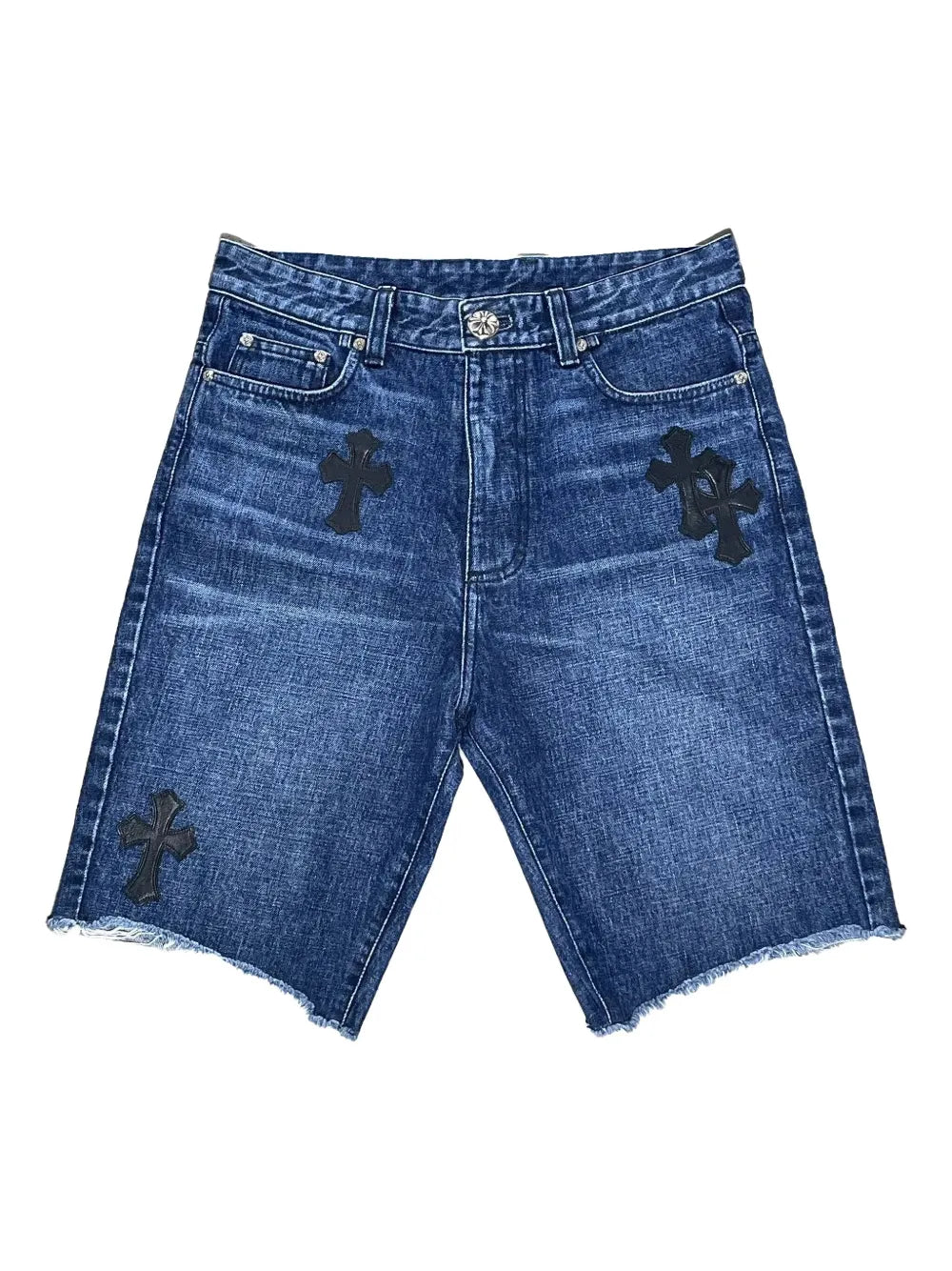 Chrome Hearts patch-detail denim shorts