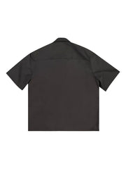 Chrome Hearts zip-up leather-pockets shirt