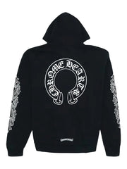 Chrome Hearts Hearts Horse Shoe Floral long-sleeve hoodie
