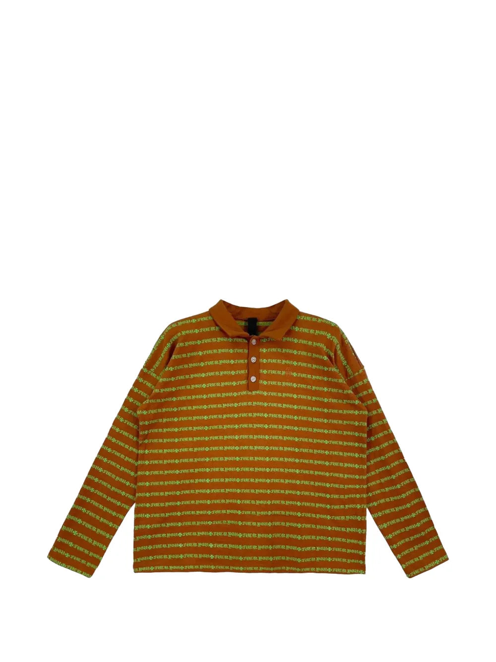 Chrome Hearts Matty Boy striped long-sleeve polo shirt