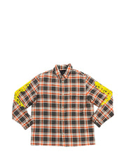 Chrome Hearts check embroidered flannel jacket