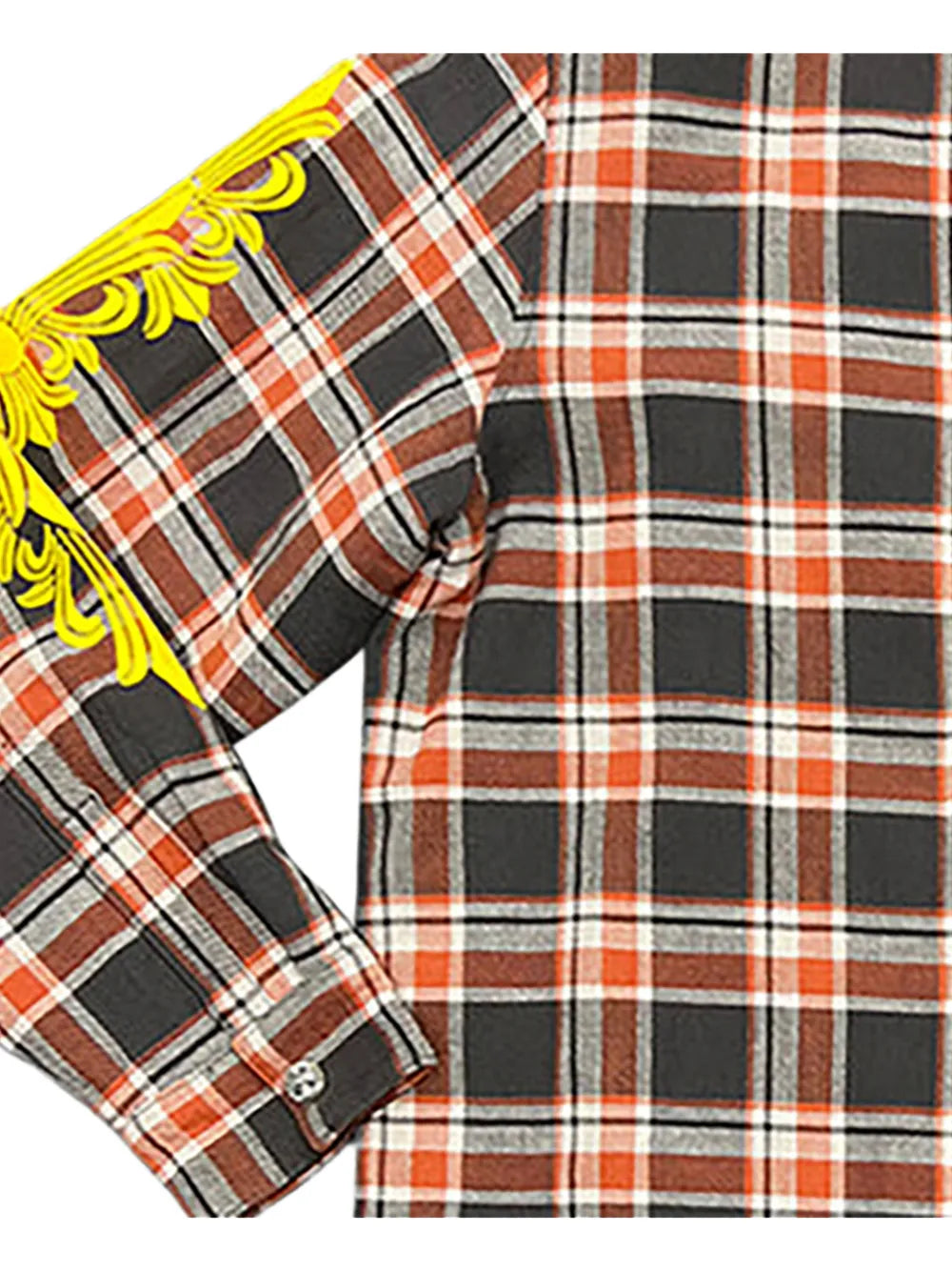 Chrome Hearts check embroidered flannel jacket