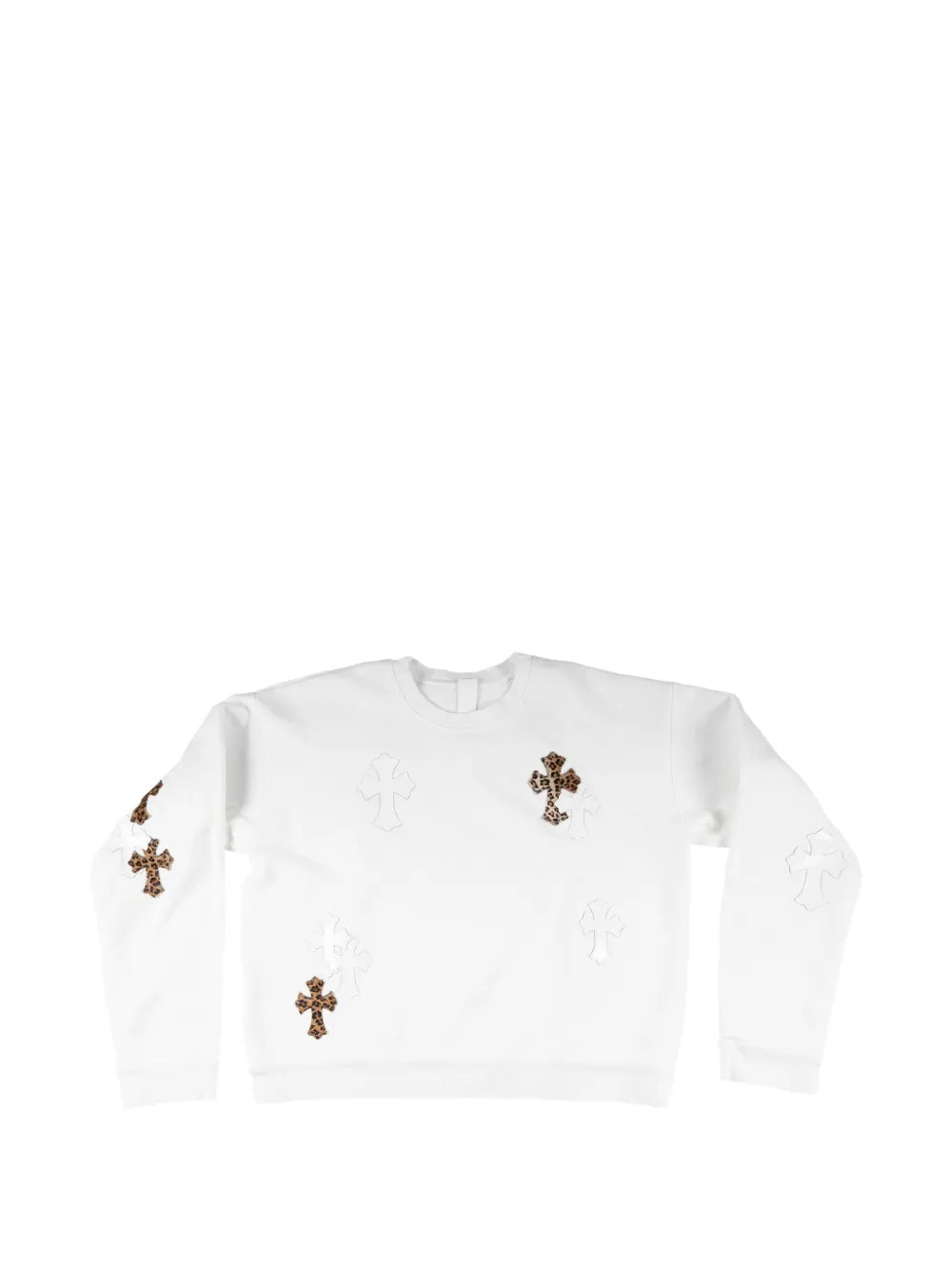 Chrome Hearts leopard-print flooded-patch sweatshirt