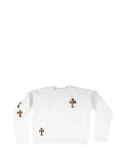Chrome Hearts leopard-print flooded-patch sweatshirt