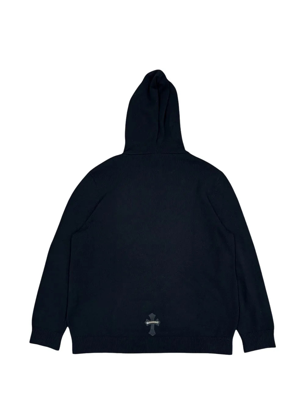 Chrome Hearts leather-patch cashmere hoodie