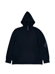 Chrome Hearts leather-patch cashmere hoodie