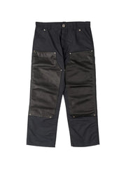 Chrome Hearts leather double-knee carpenter trousers
