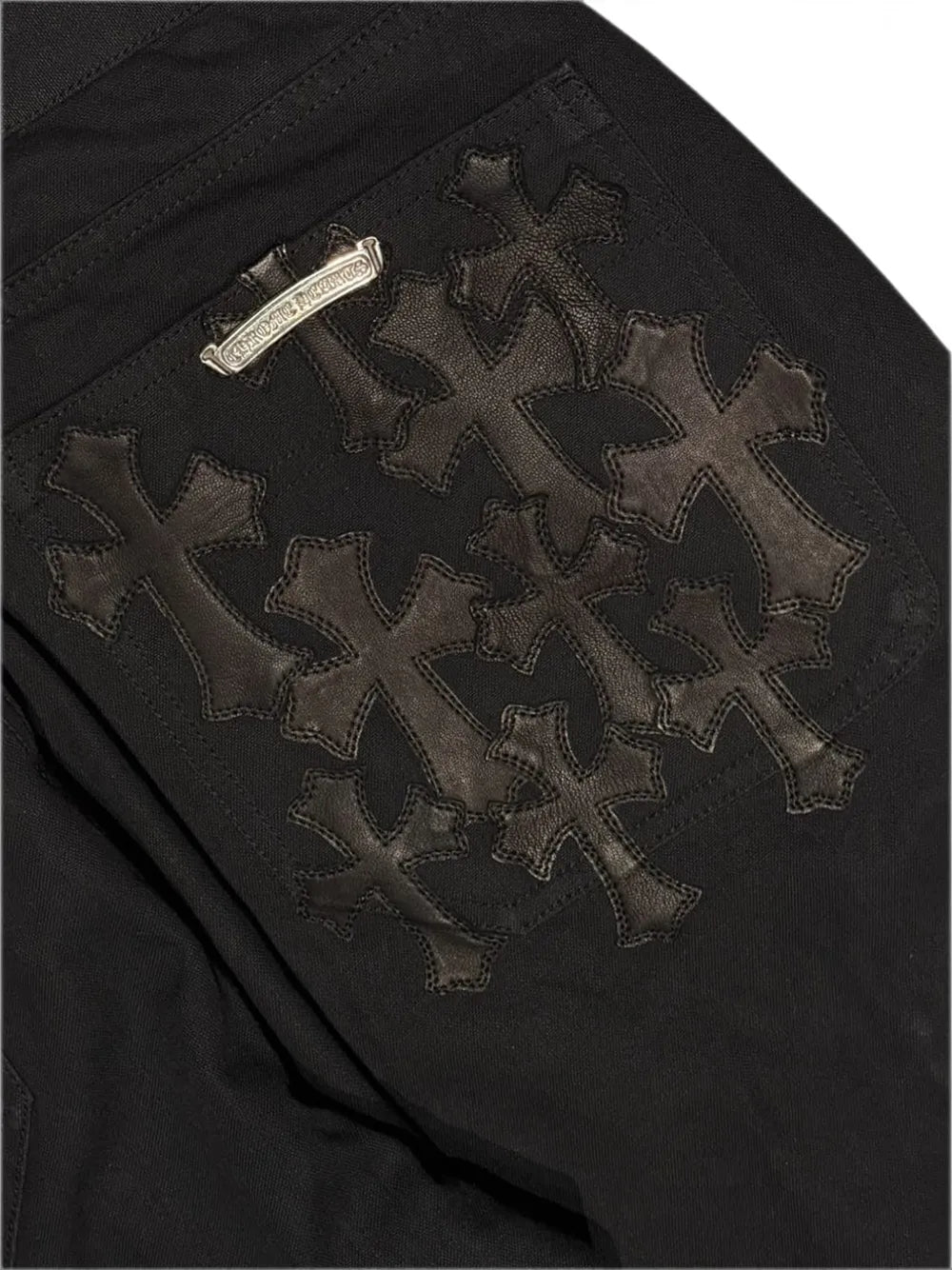 Chrome Hearts Cross Patch double-knee jeans