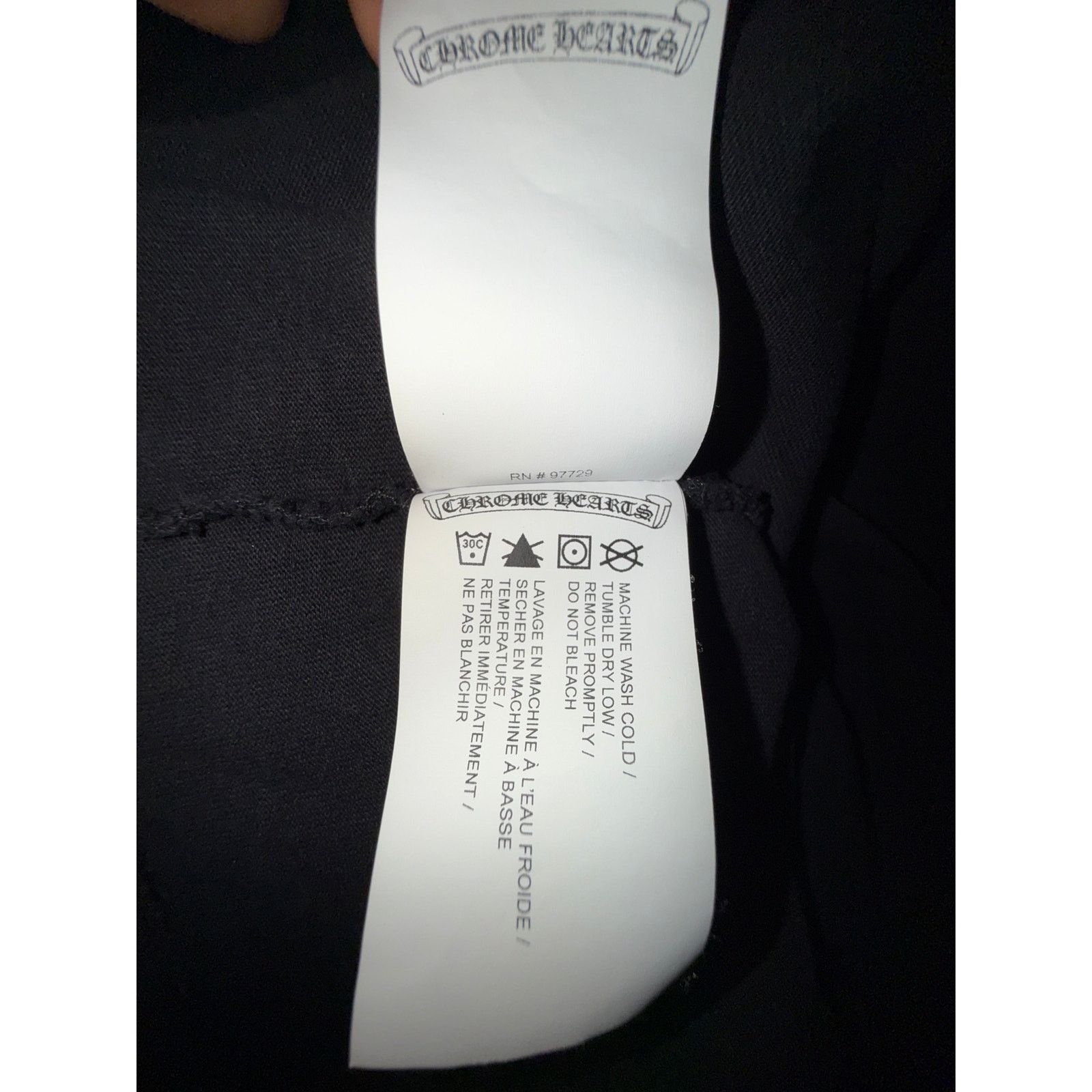 Chrome Hearts Tee Black Embroidered *PREOWNED*