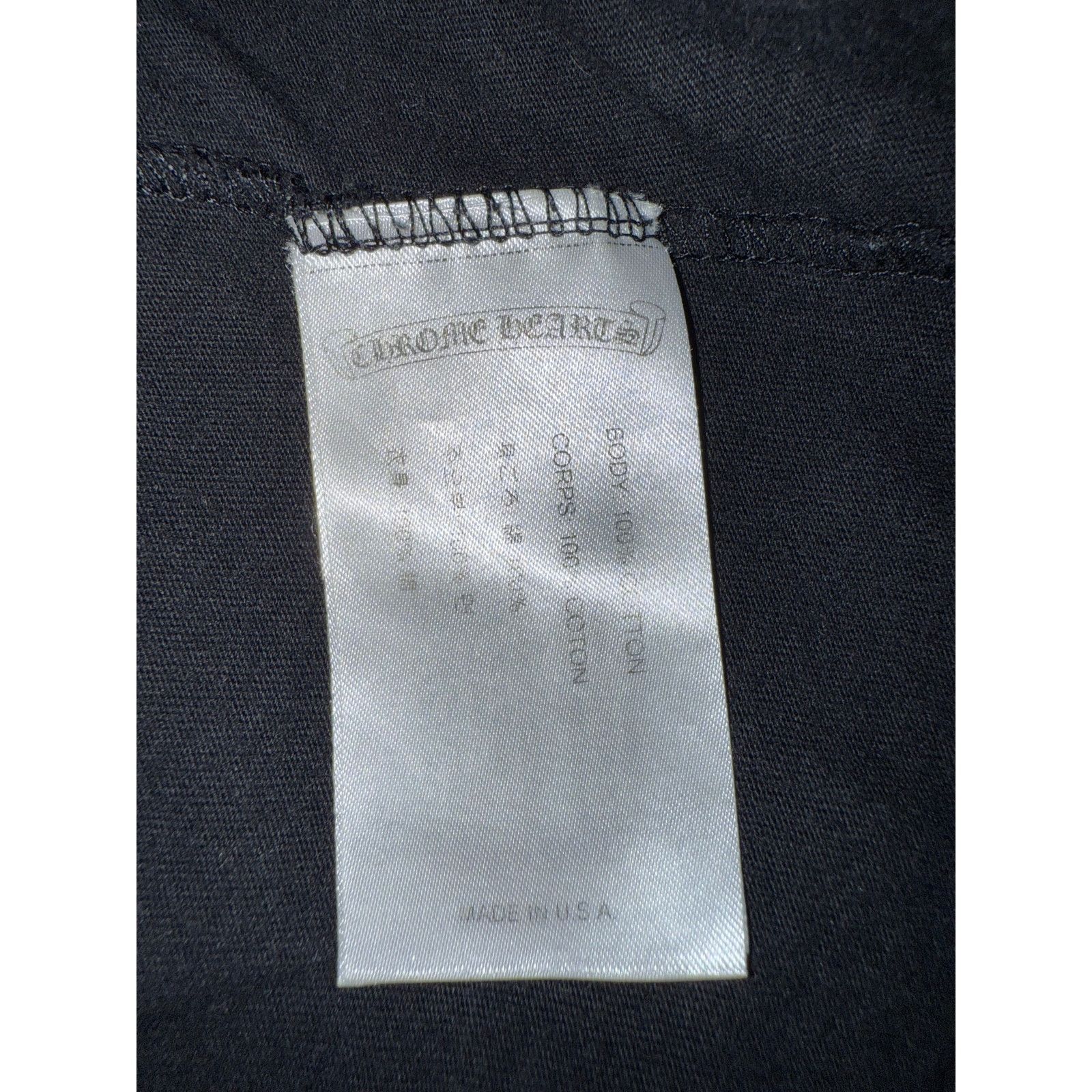 Chrome Hearts L/S Tee Black Cross Sleeve Print