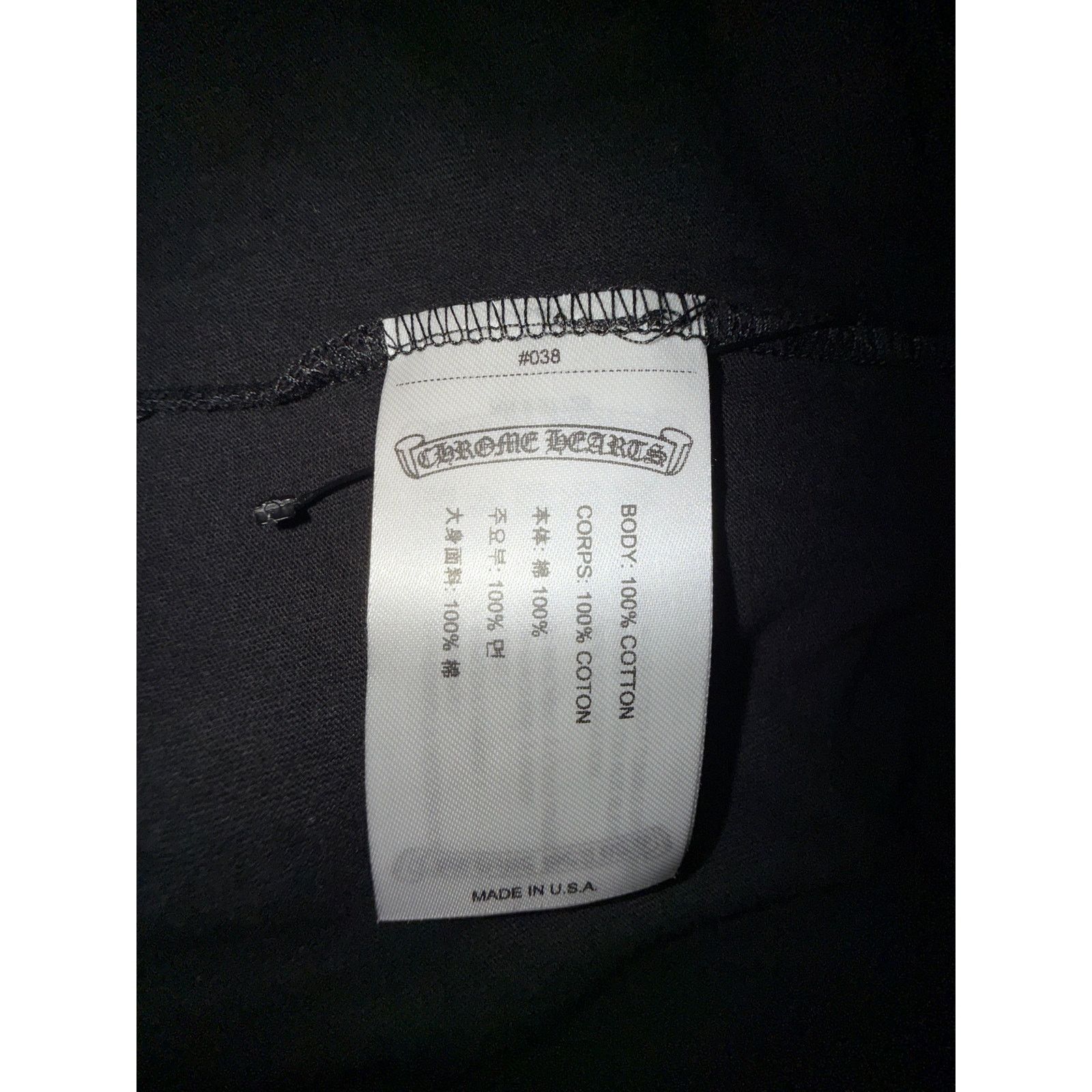 Chrome Hearts L/S Tee Black Olive Neck Logo *Chrome Hearts*