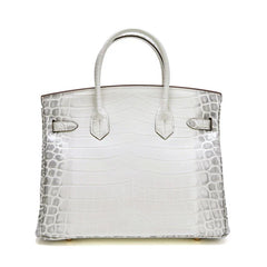 Birkin Bag Crocodile-Grain Cowhide Leather Gold Hardware