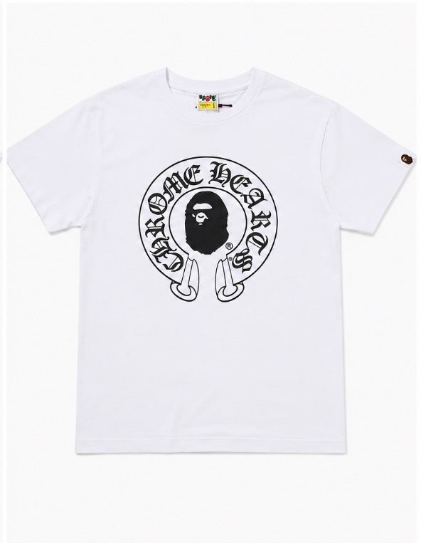 Chrome Hearts x BAPE Ape Horseshoe T-Shirt White