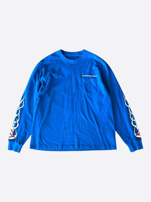 Chrome Hearts Matty Boy Blue Space Longsleeve T-Shirt - Blue