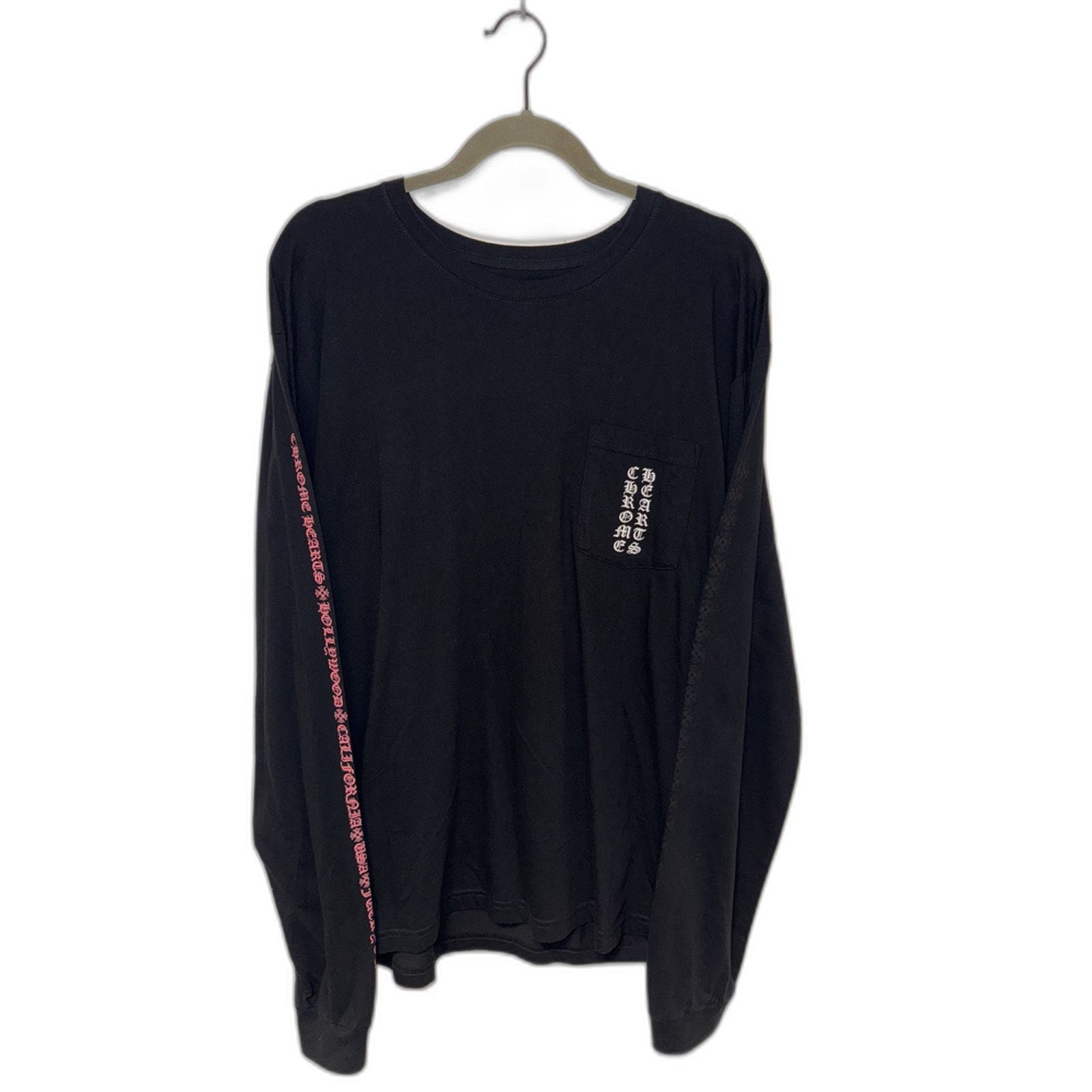 Chrome Hearts L/S Tee Black/Pink Hollywood