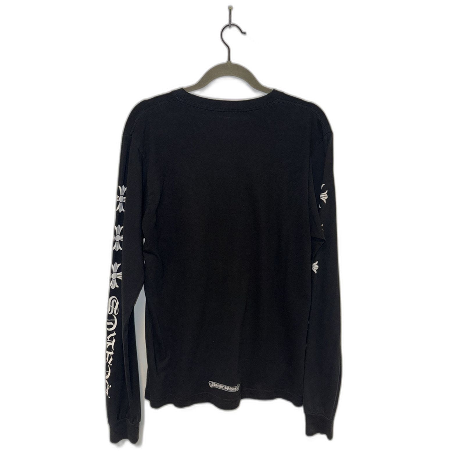 Chrome Hearts L/S Tee Black Cross Sleeve Print
