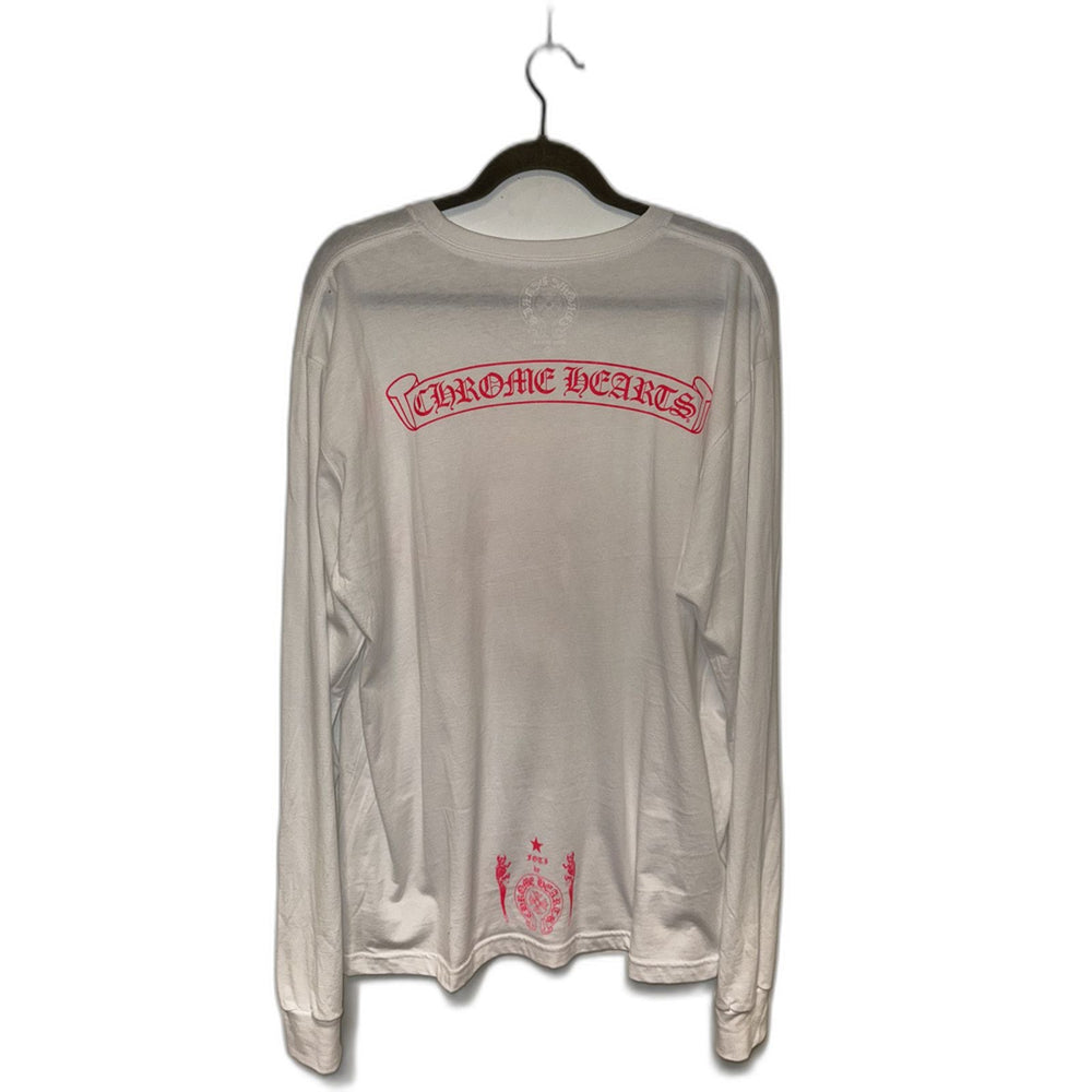 Chrome Hearts L/S Tee White Pink Skull FOTI