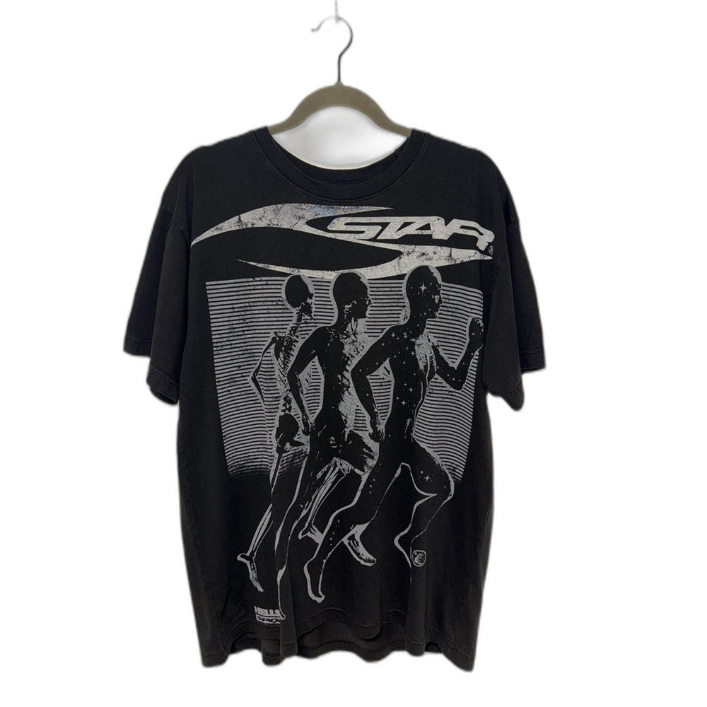 Hellstar Tee Black Running Man Wings