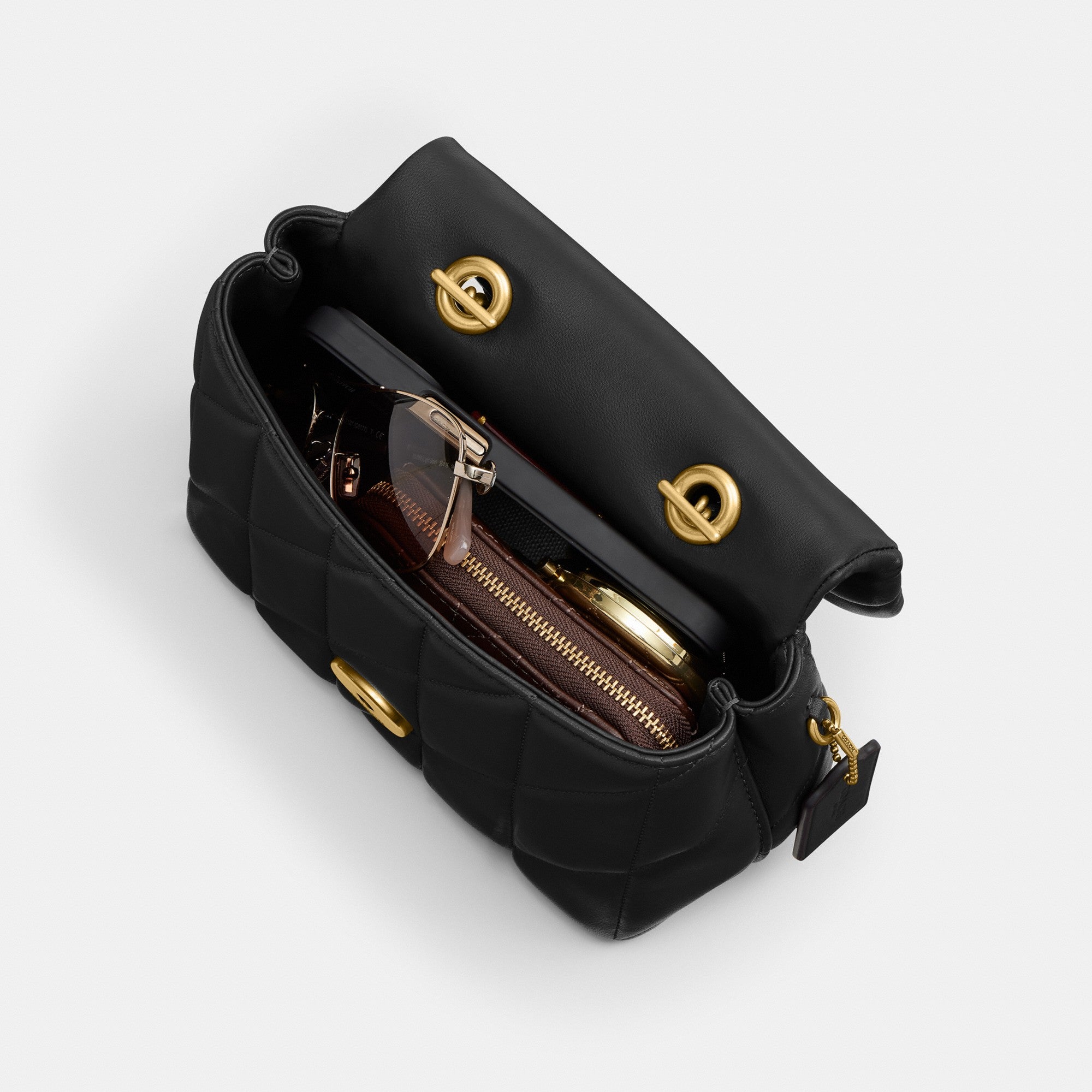 Tabby Top Handle Bag With Quilting