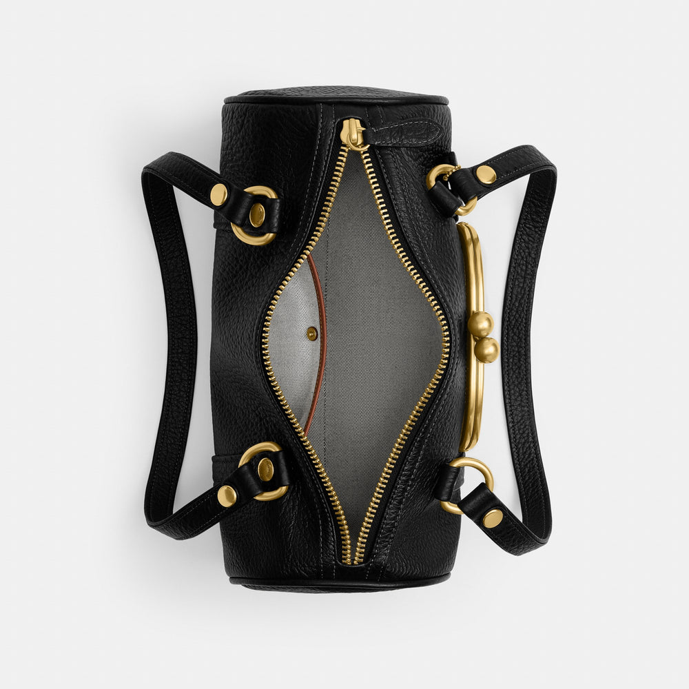 Kisslock Barrel Bag