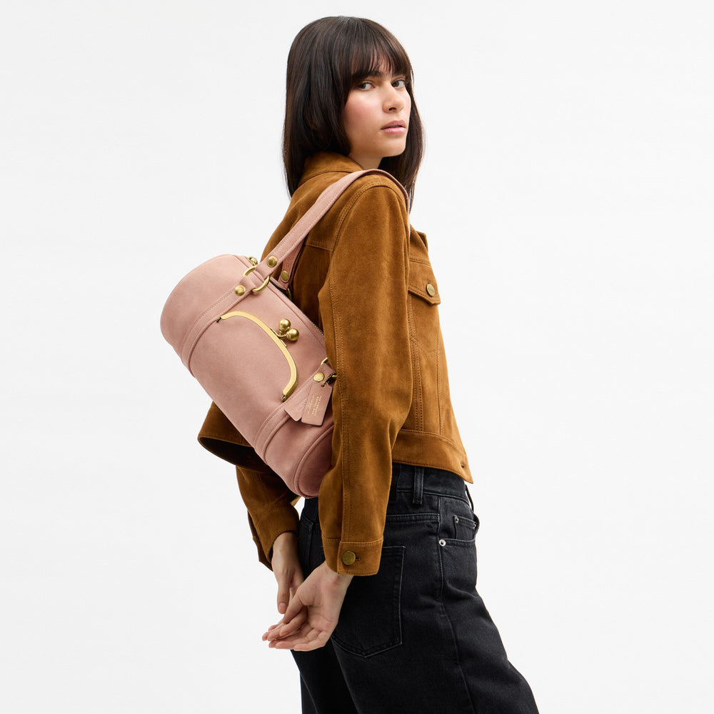 Kisslock Barrel Bag