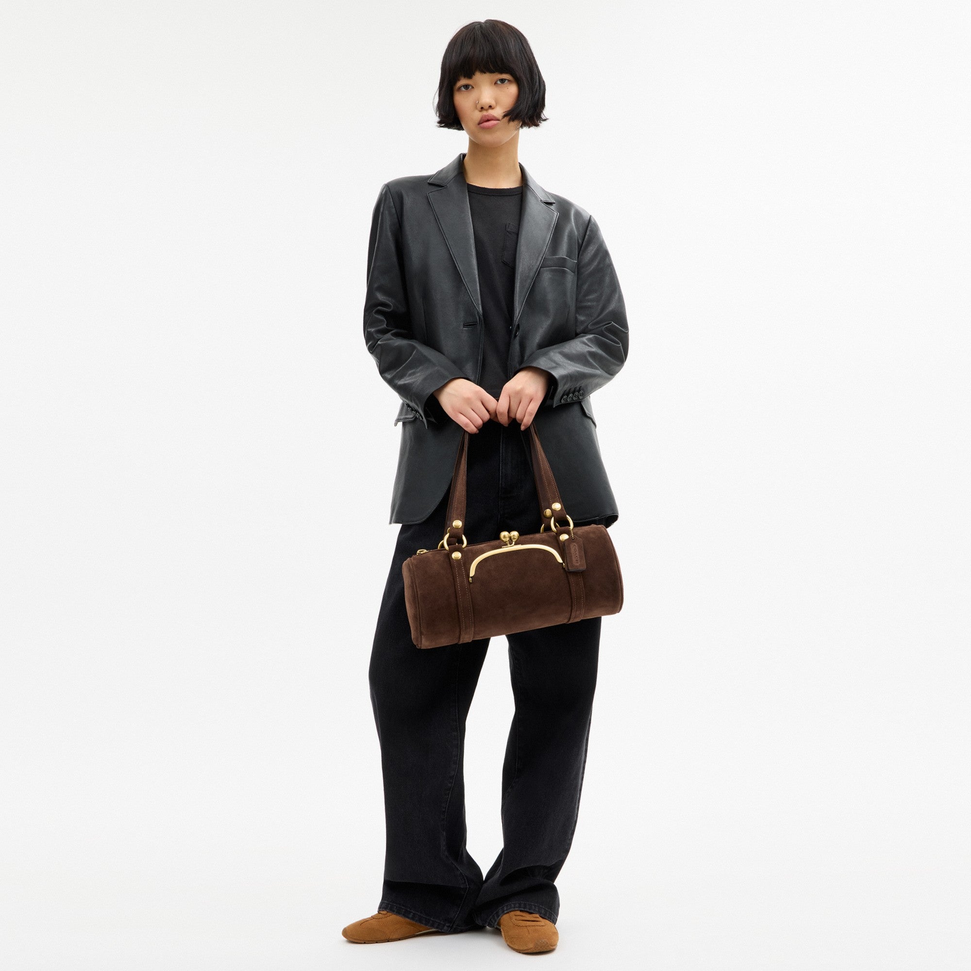 Kisslock Barrel Bag
