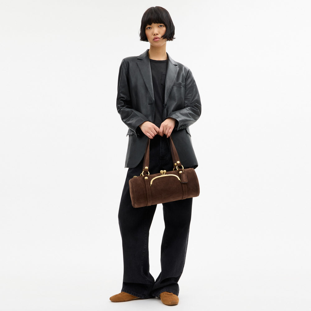 Kisslock Barrel Bag