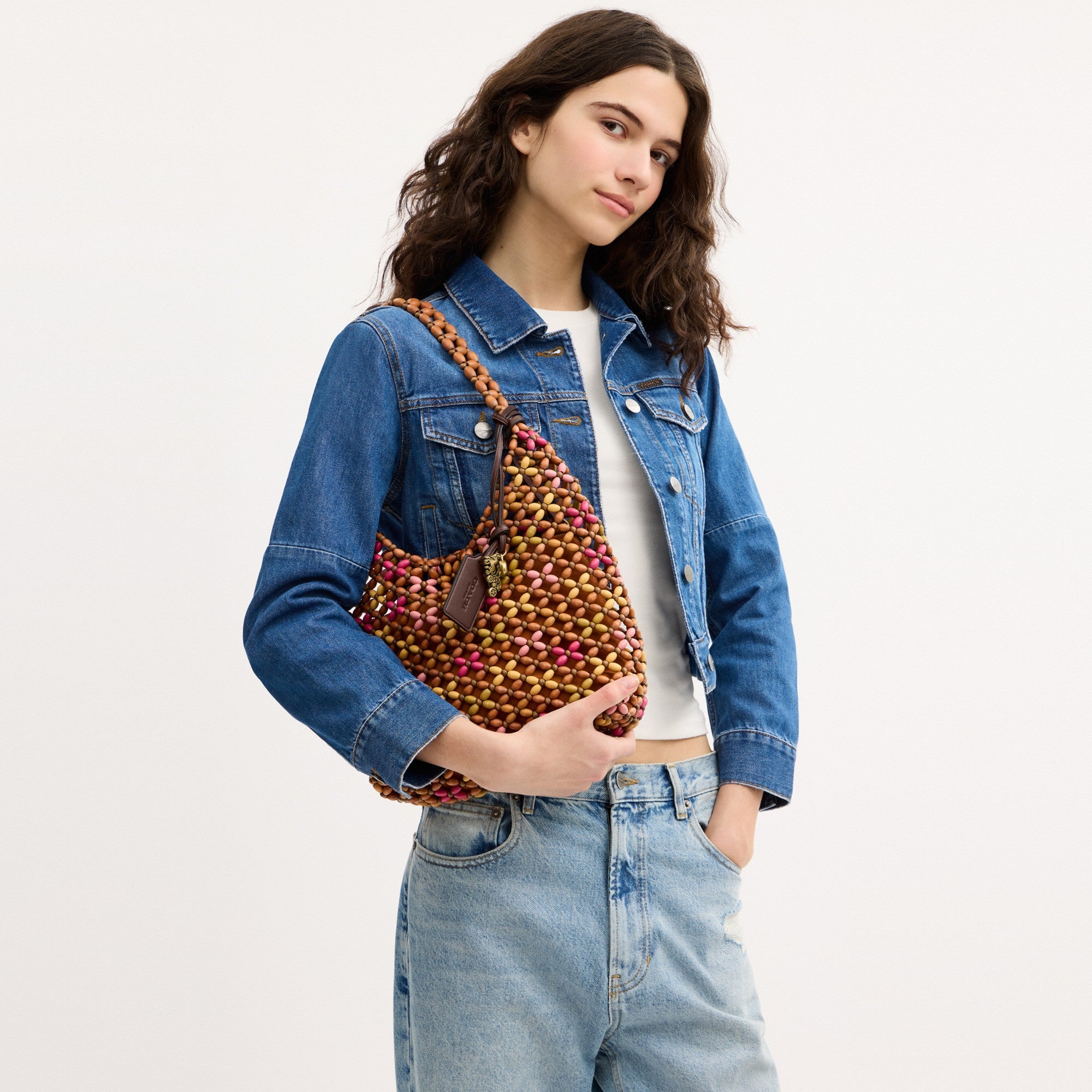 Brooklyn Shoulder Bag 28 With Wooden Beading