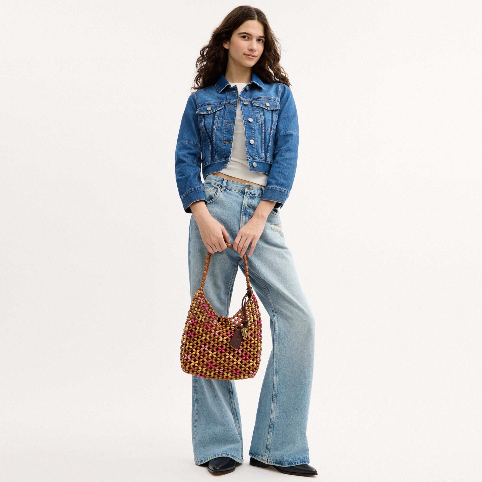 Brooklyn Shoulder Bag 28 With Wooden Beading