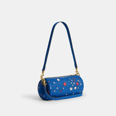 Barrel Bag With Americana Star Print