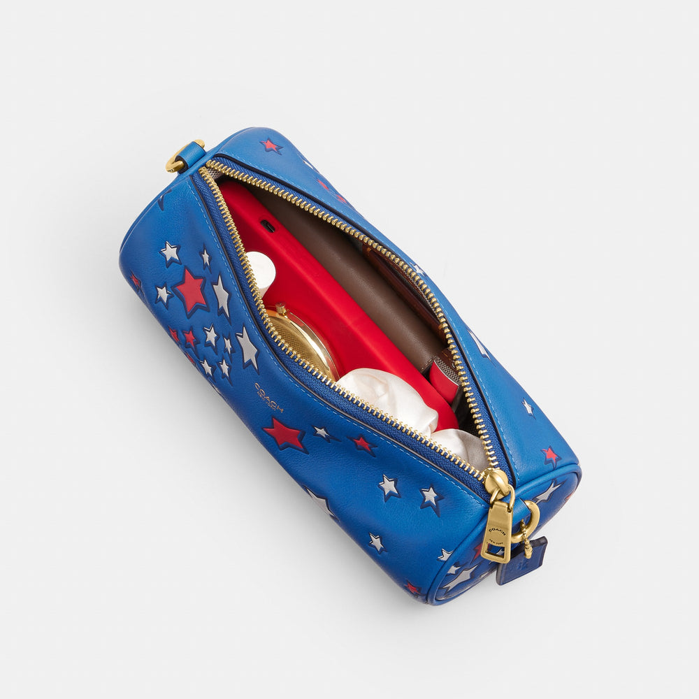 Barrel Bag With Americana Star Print