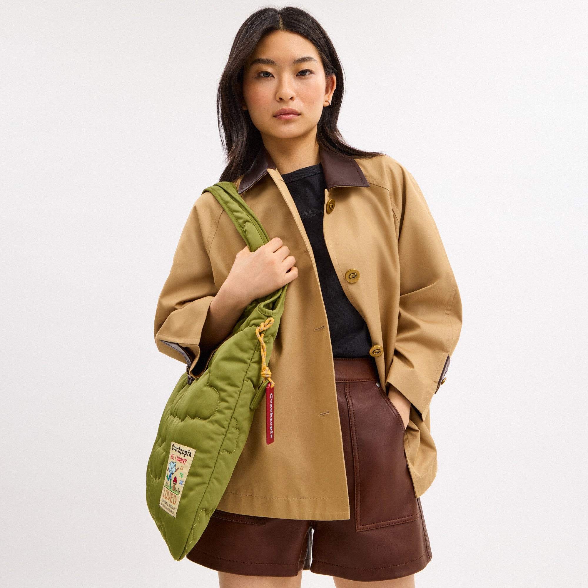 Coachtopia Loop Flat Tote With Cloud Quilting