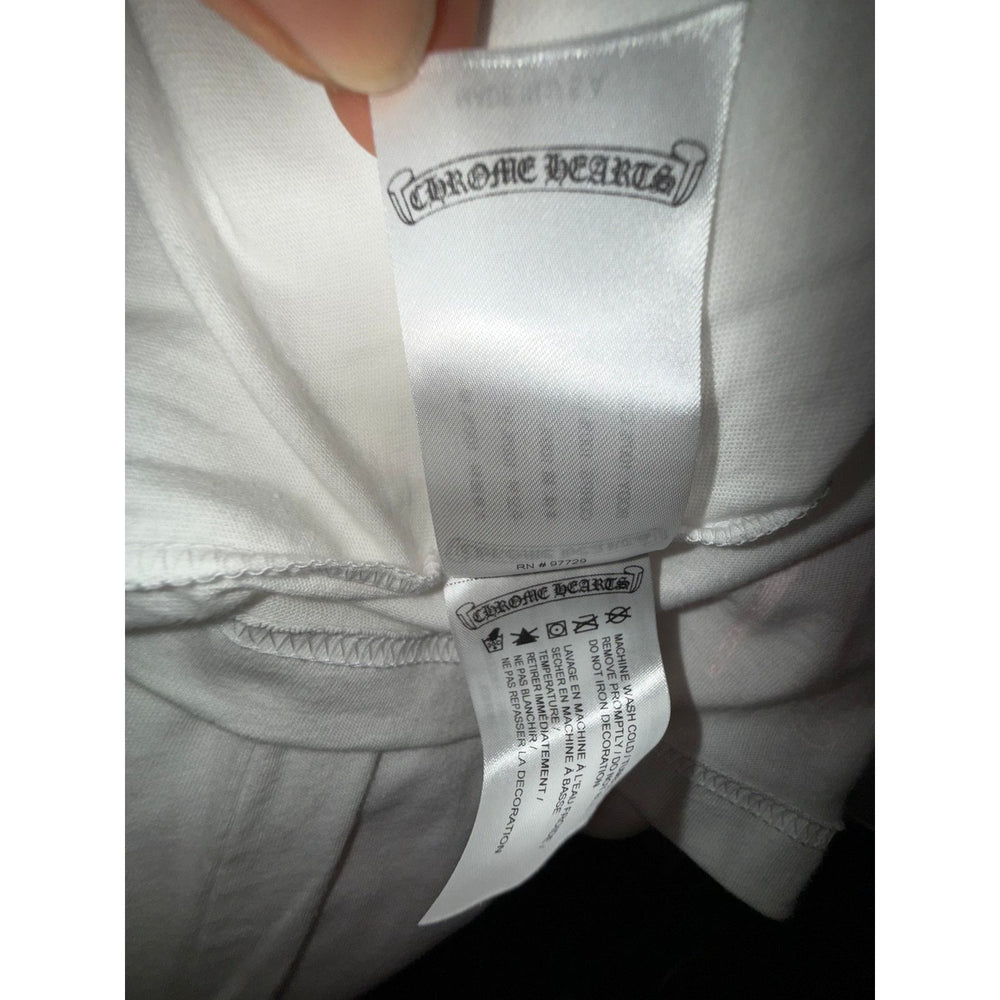 Chrome Hearts L/S Tee White Pink Skull FOTI