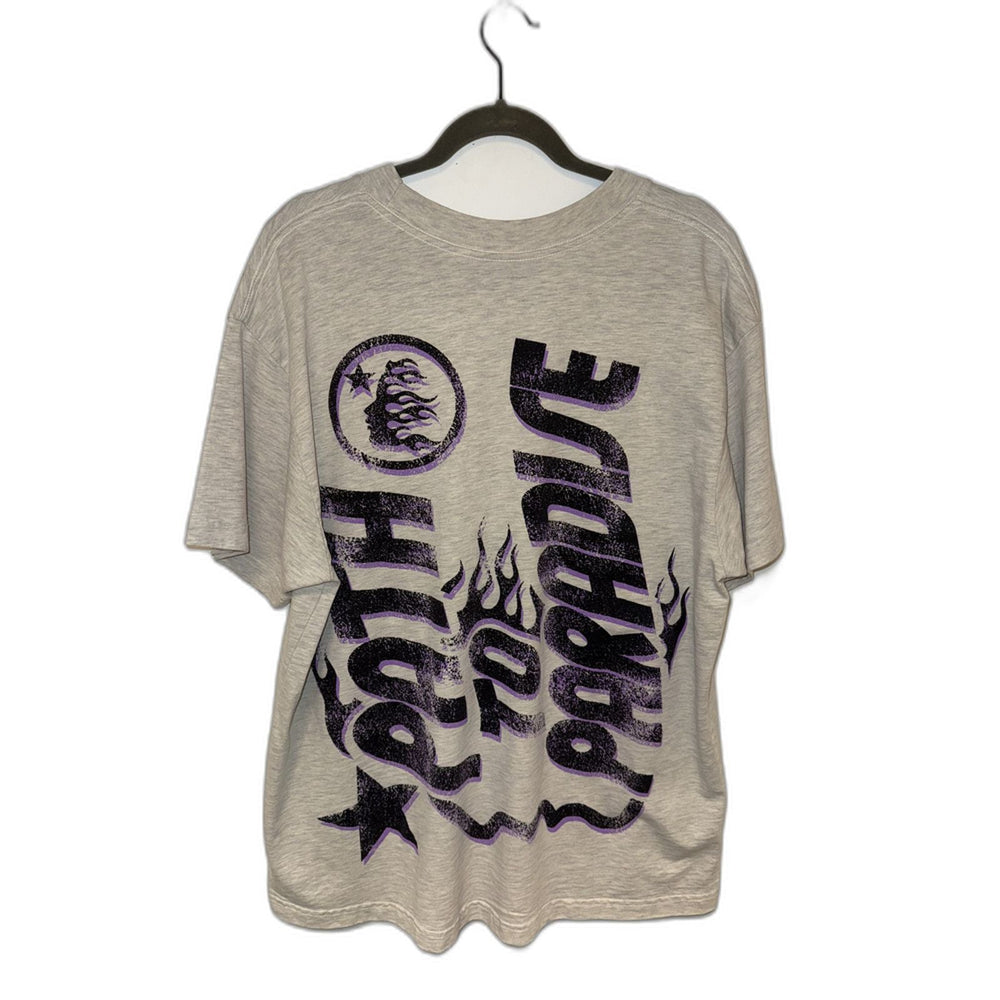Hellstar Tee Heather Gray P2P Cross Purple/Green