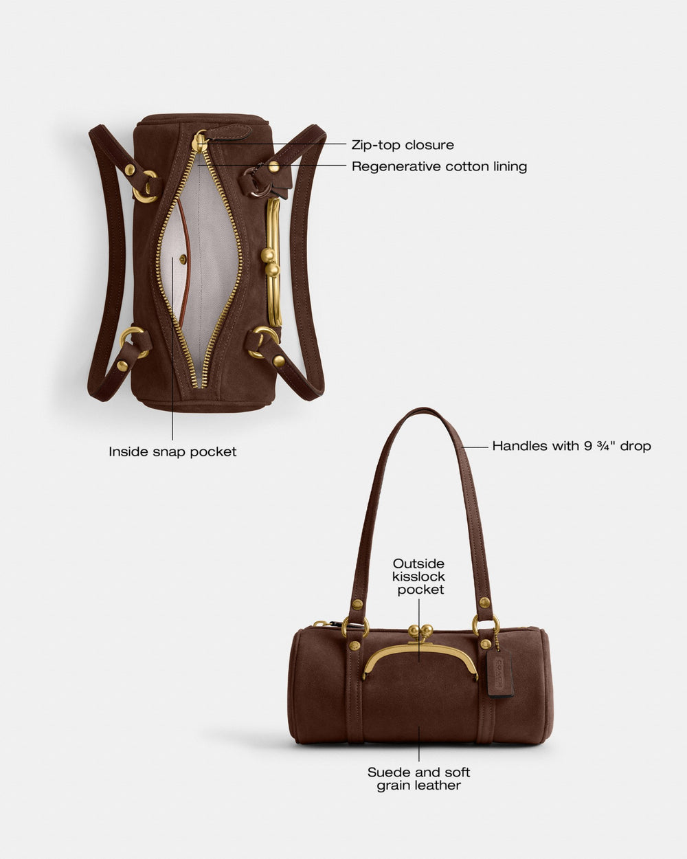 Kisslock Barrel Bag 28