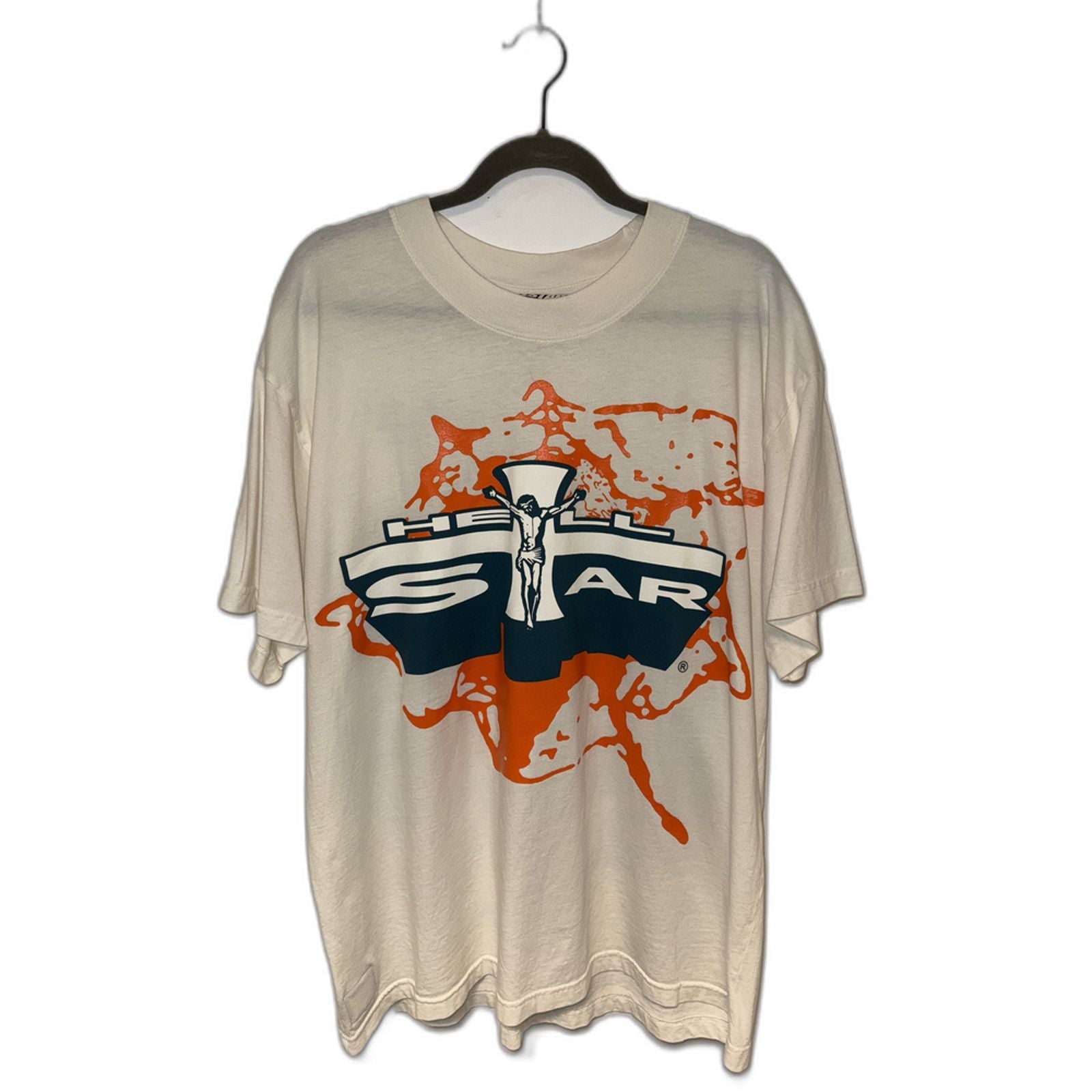 Hellstar Tee Tan Orange Cross